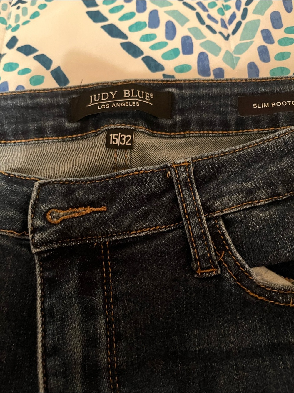 Judy Blue Dark Wash Slim Bootcut Jeans - Blue